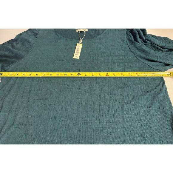 Max Studio Top Womens 2X Green Balloon Sleeves Pullover NEW Holiday Office - Picture 7 of 12